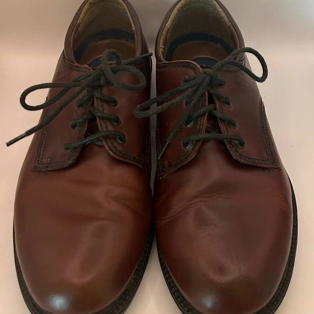 Bass-Chase Men's Brown Leather Shoes - Timeless Style - 10W